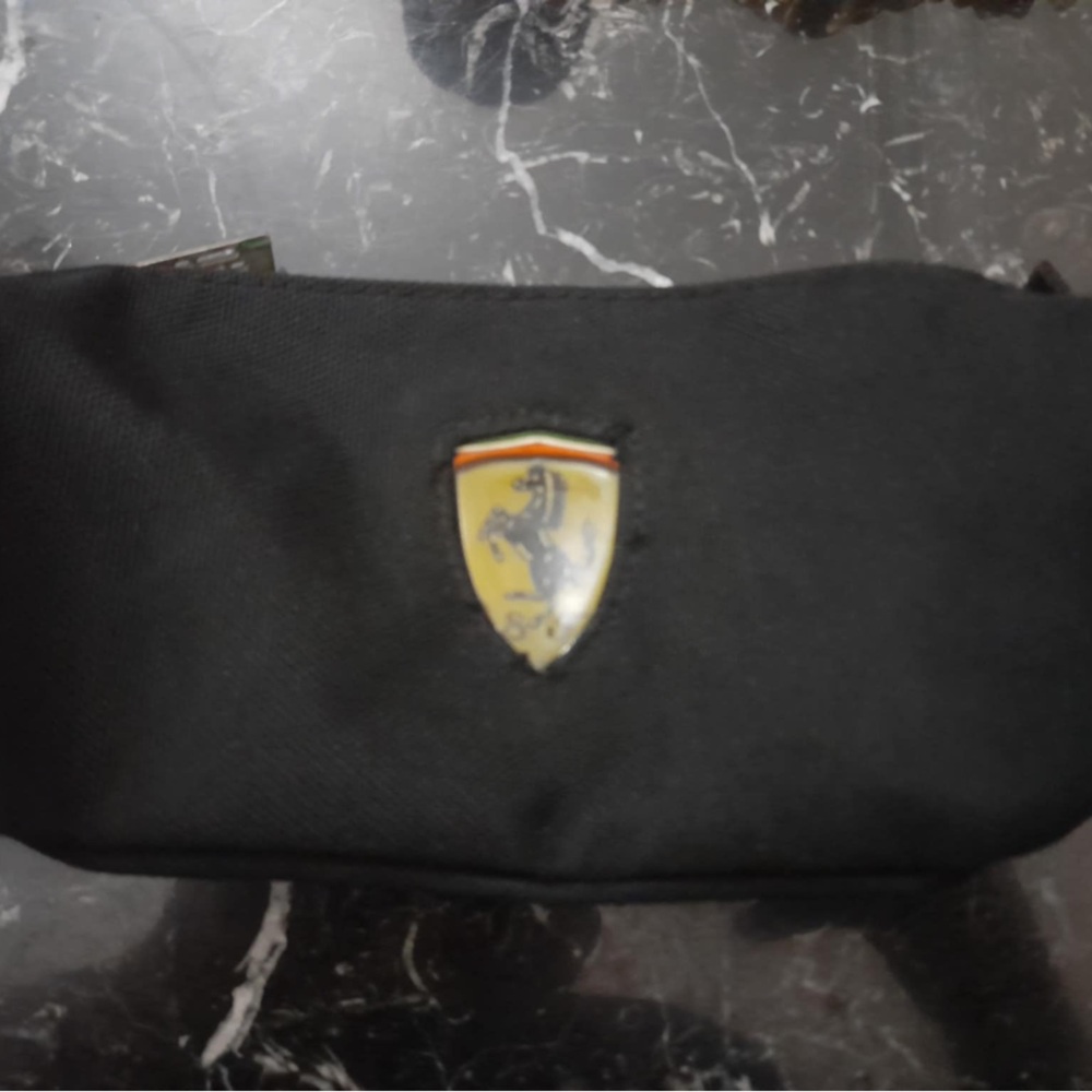 Ferrari pencil case pouch accessory case black Genuine